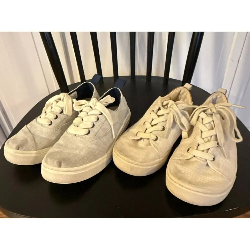 Boys Toms canvas lace up shoe bundle size 13